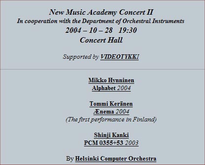 SibA Concert info